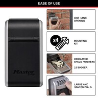 thumb-Select Access™ Schwarzer tragbarer Schlüsseltresor-1