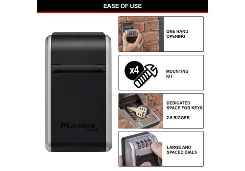 Select Access™ Schwarzer tragbarer Schlüsseltresor - Copy 