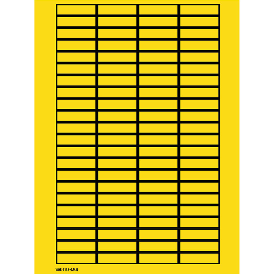 Gewebeetiketten  WOB Gelb mit Rand-5