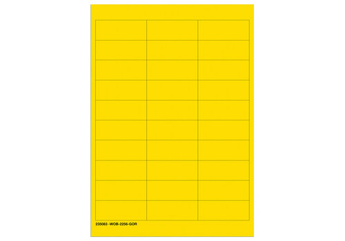 Gewebeetiketten  WOB Gelb ohne Rand 
