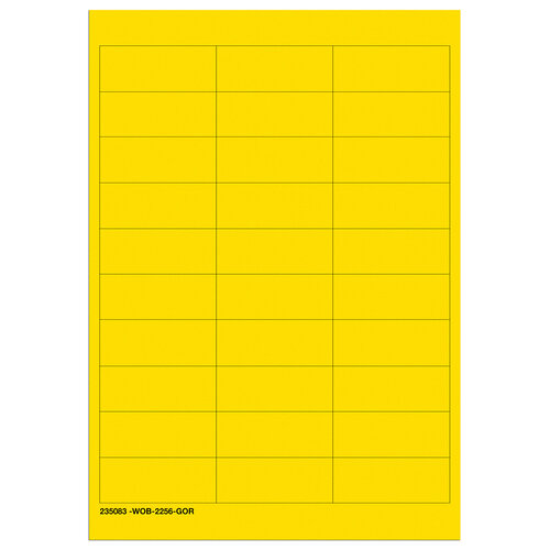 Gewebeetiketten  WOB Gelb ohne Rand 