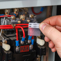 thumb-B-417 - Selbstlaminierende Vinyl-Kabeletiketten mit hoher Haftfestigkeit - M610/M611-2