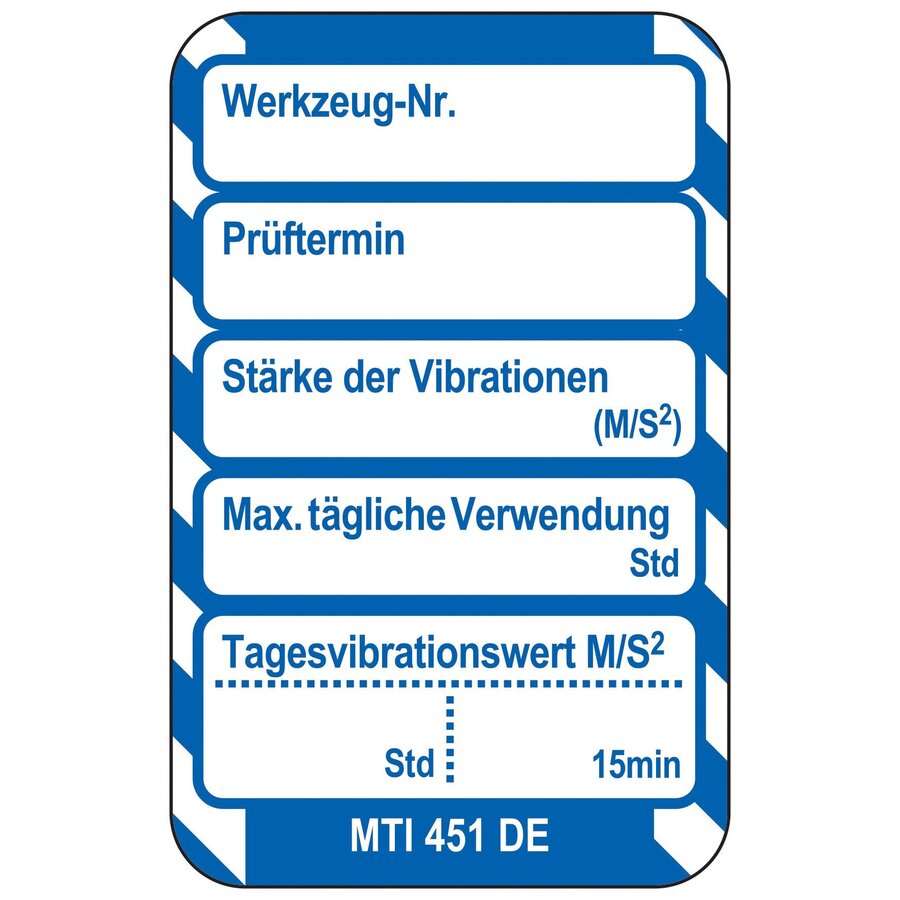 Einsteckschilder - Tagesvibrationswert - Microtag™-25