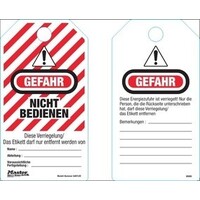 thumb-Anhänger - „Gefahr - Nicht bedienen“ - verschiedene Sprachen-5