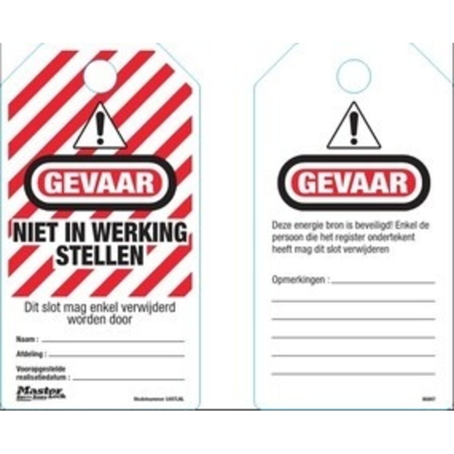 Anhänger - „Gefahr - Nicht bedienen“ - verschiedene Sprachen-6