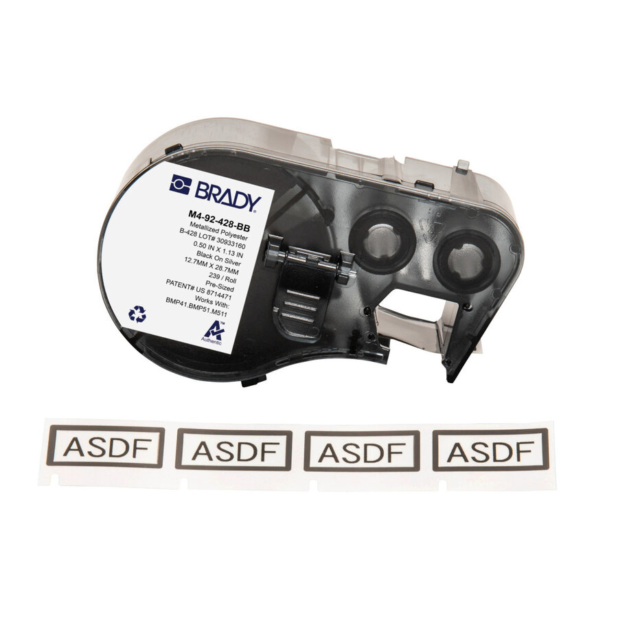 B-428  - Metallisiertem  Polyester Etiketten  - M410-4