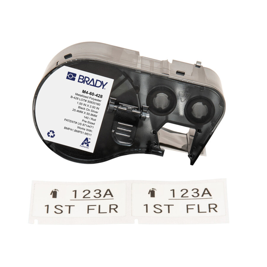 B-428  - Metallisiertem  Polyester Etiketten  - M410-6