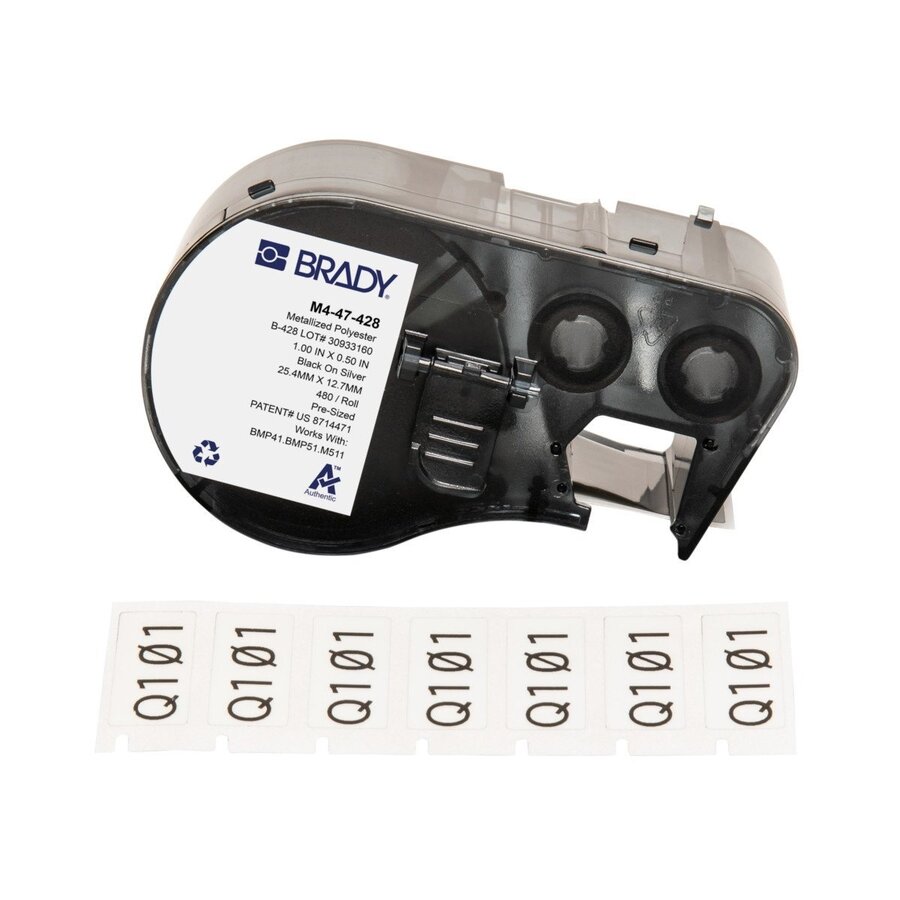 B-428  - Metallisiertem  Polyester Etiketten  - M410-10