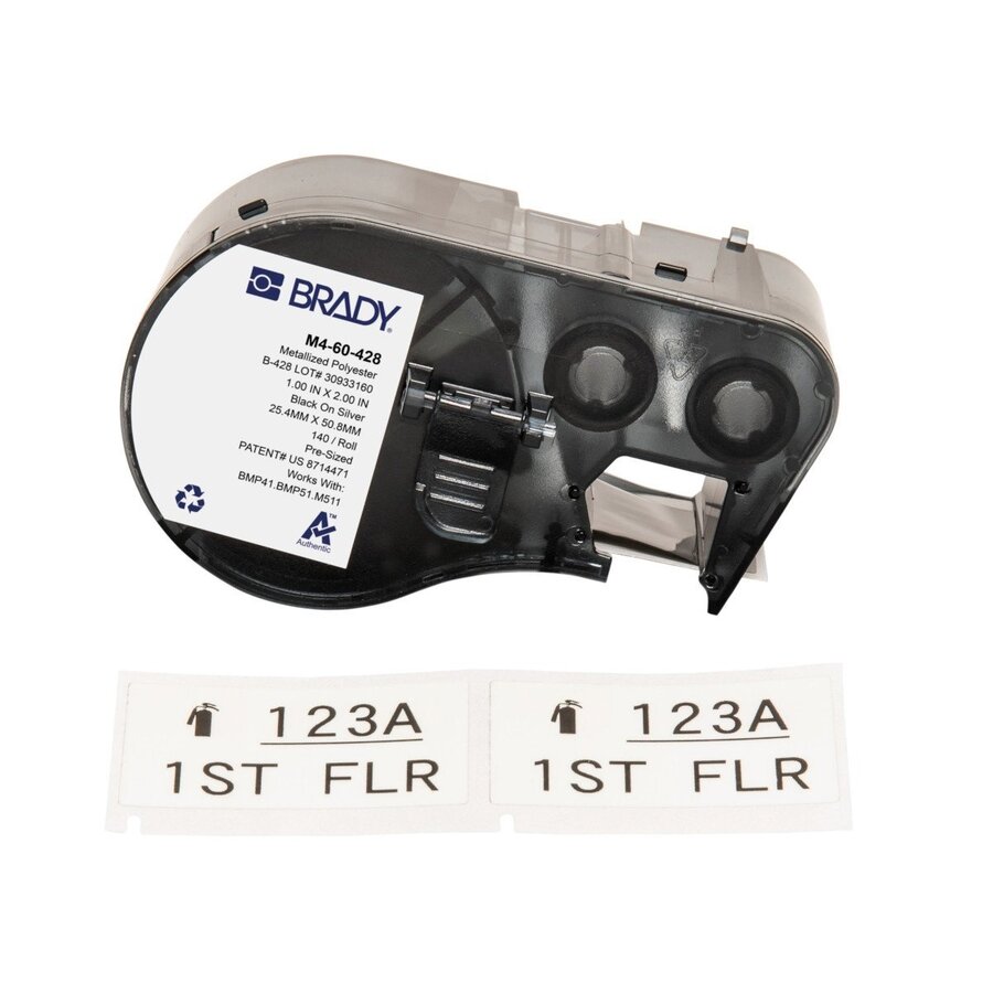 B-428  - Metallisiertem  Polyester Etiketten  - M410-12