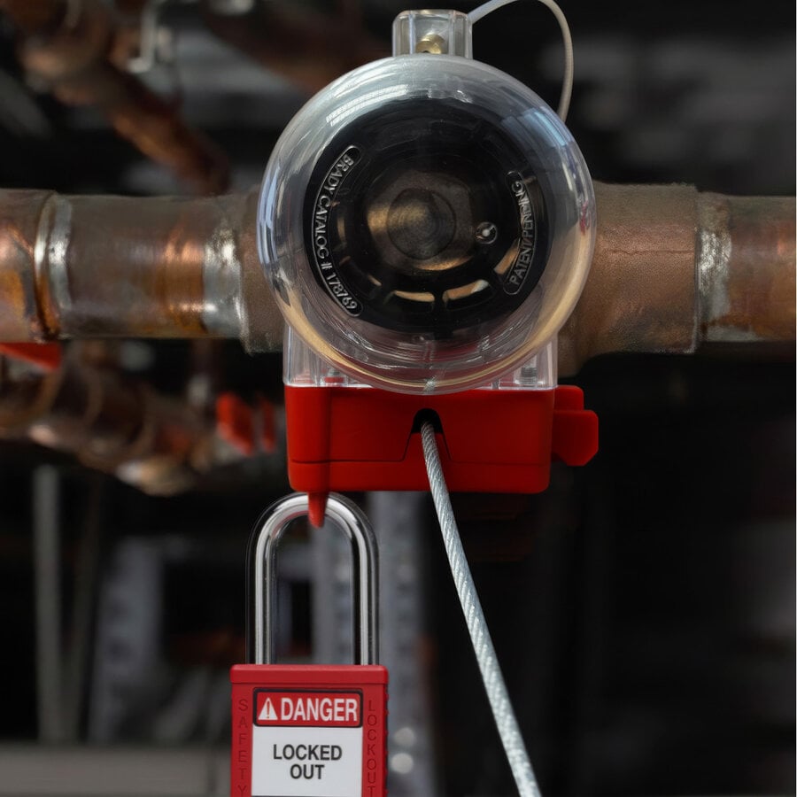 Ventilabsperrung ohne Griff mit Kabel für Kugel- und Absperrventile - transparent-4