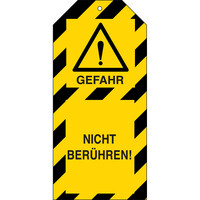Anhänger Gefahr! Nicht berühren! – Tagout gelb (Brady)