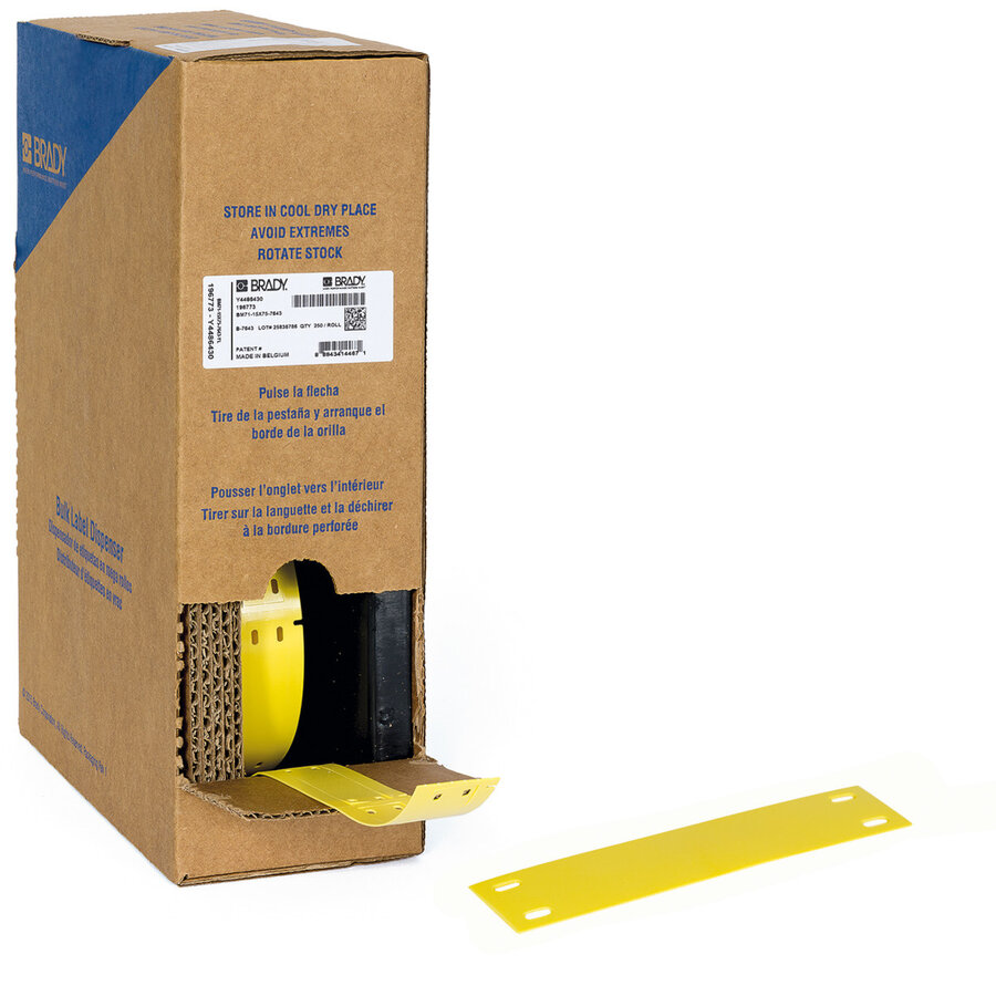 Brady B-7643 trägerlose Polyurethan-Kabelanhänger, Großpackung, für M610/M611/M710-5