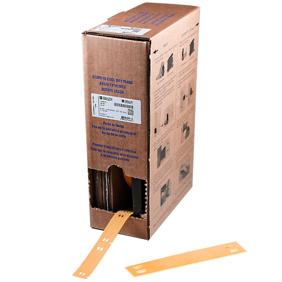 Brady B-7643 trägerlose Polyurethan-Kabelanhänger, Großpackung, für M610/M611/M710-9