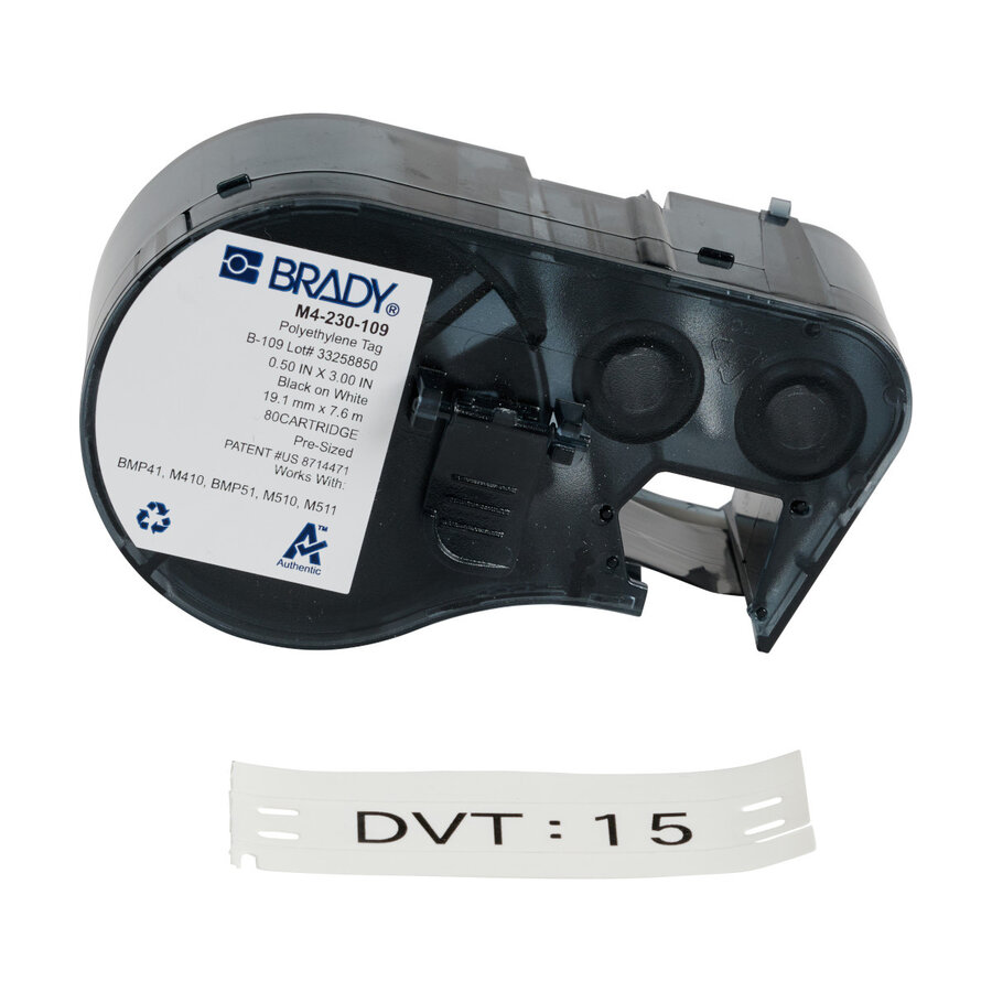 Brady B-109 – vorgestanzte Anhänger ohne Klebstoff für M410, M510 und M511-3