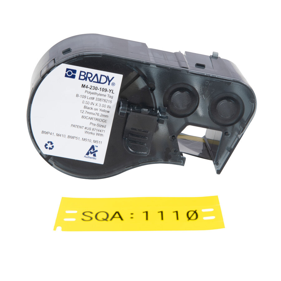 Brady B-109 – vorgestanzte Anhänger ohne Klebstoff für M410, M510 und M511-4