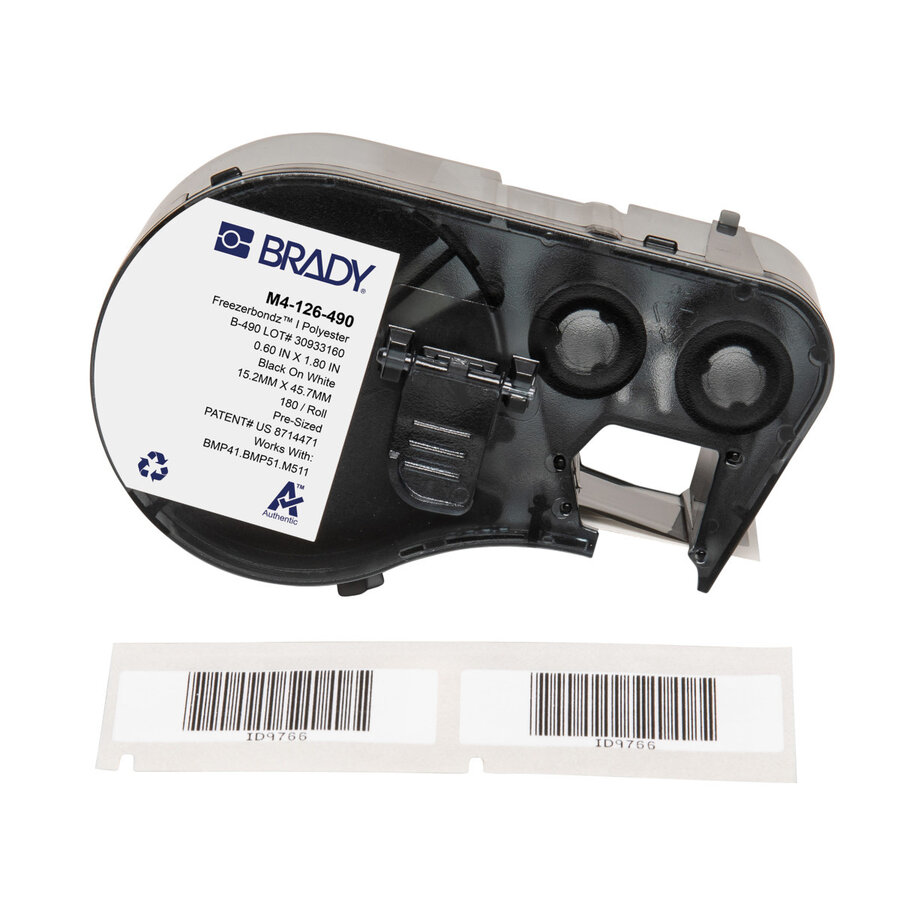 Brady B-490 – Polyester-Kryoetiketten für Labore, für M410 und BMP41-3