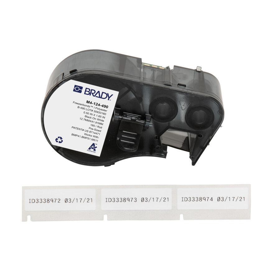 Brady B-490 – Polyester-Kryoetiketten für Labore, für M410 und BMP41-1