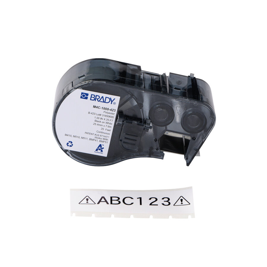 Brady B-423 – Polyester für raue Umgebungen und Außeneinsatz, für M410 und BMP41-3