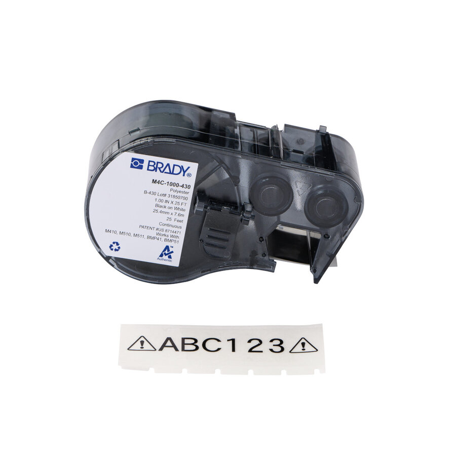 Brady B-430 – transparentes Polyester für glatte Oberflächen, für M410 und BMP41-1