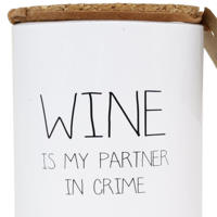 Soy candle - Wine is my partner in crime - Fresh Cotton