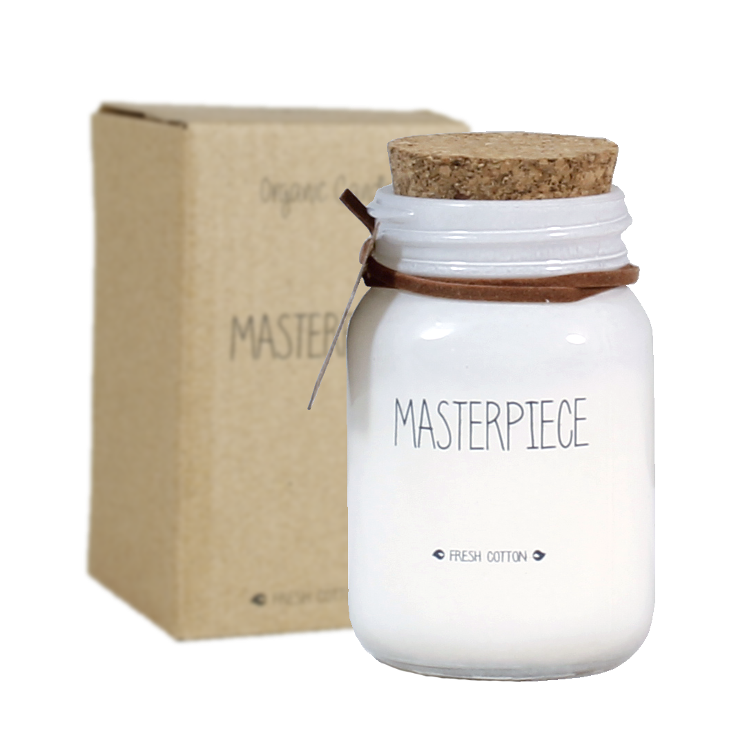 SOY CANDLE - MASTERPIECE - SCENT: FRESH COTTON