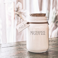 SOY CANDLE - MASTERPIECE - SCENT: FRESH COTTON