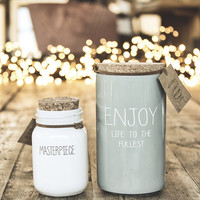 Soy candle - Enjoy life to the fullest - Minty Bamboo
