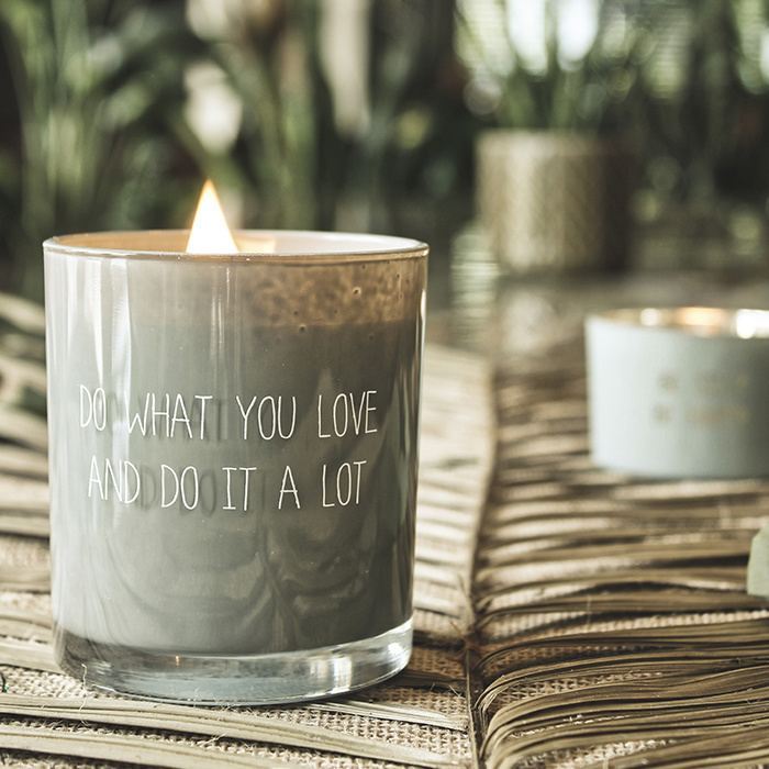 Soy candle - Do what you love and do it a lot - Minty Bamboo