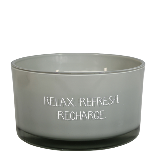 Soy candle - Relax Refresh Recharge - Minty Bamboo