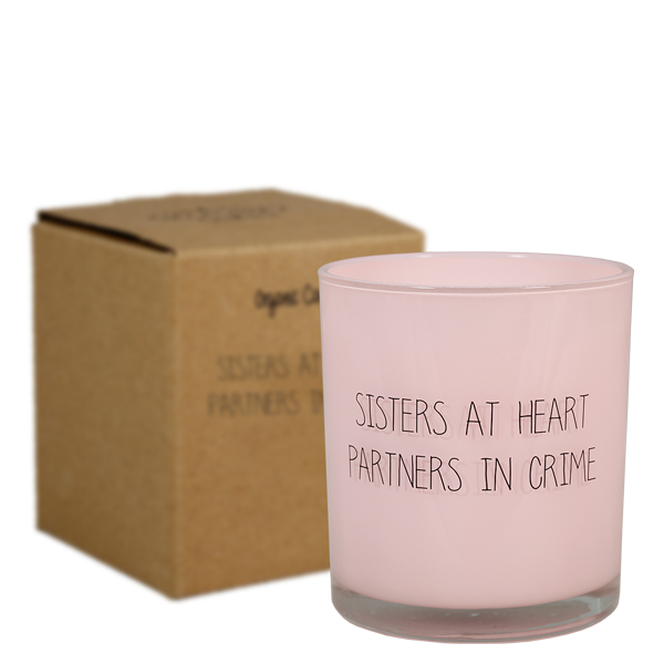 My Flame Lifestyle Soy candle - Sisters at heart. Partners in crime - Green Tea Time