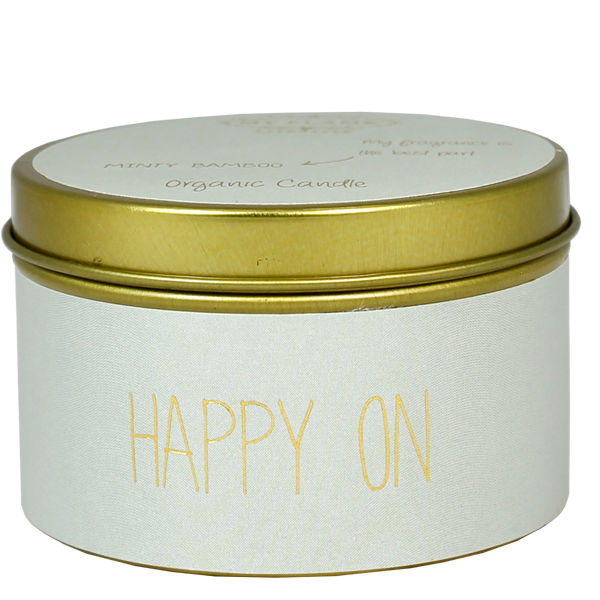 Soy candle M - Happy on - Minty Bamboo