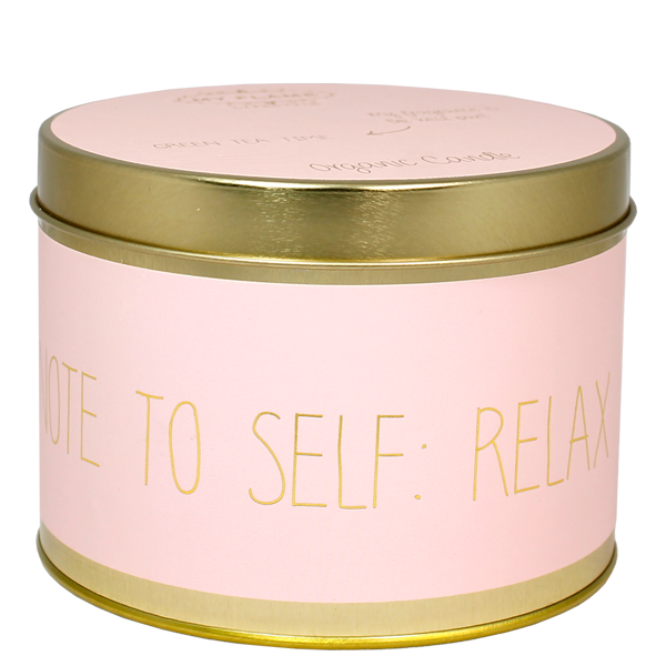 Soy candle XL - Note to self: Relax - Green Tea Time