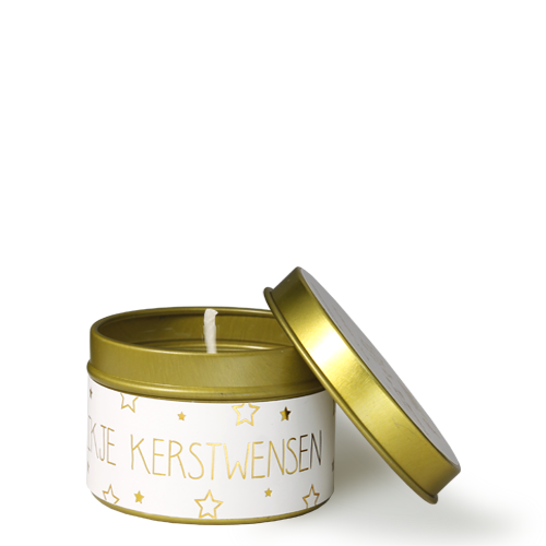 Soy candle xs - Een blikje kerstwensen