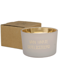 Soy candle - Van harte gefeliciteerd - Amber's Secret