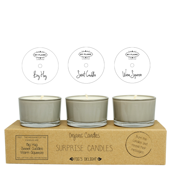 Surprise candles - Hugs, cuddles, squeeze - Fig's Delight