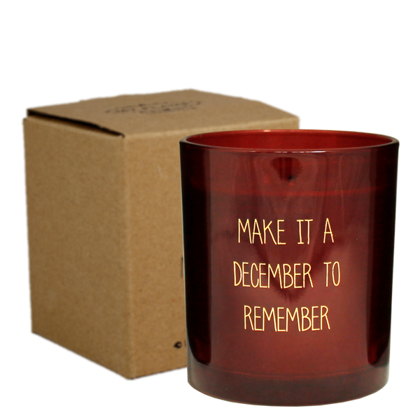 Soy candle - Make it a December to remember - Red - Winter Wood
