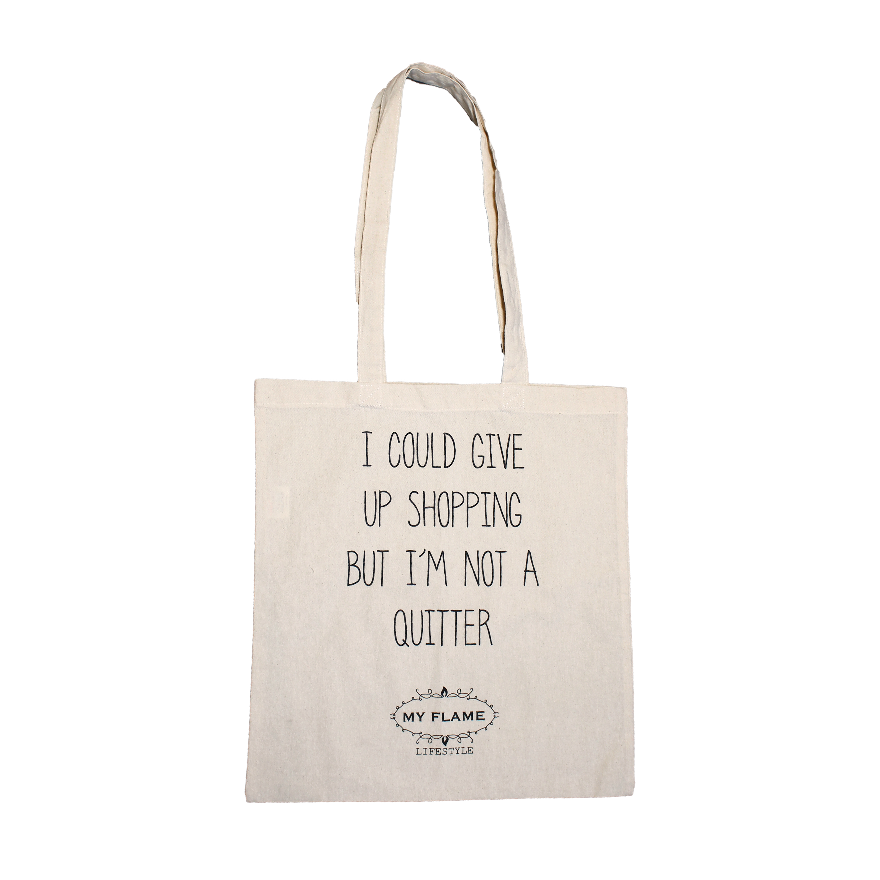Canvas bag - I could give up shopping but I'm not a quitter My Flame Lifestyle Canvas bag - I could give up shopping but I'm not a quitter