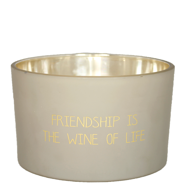 My Flame Lifestyle Soy candle matt - Friendship is the wine of life - Fig's Delight