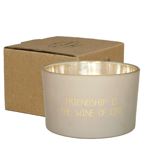 My Flame Lifestyle Soy candle matt - Friendship is the wine of life - Fig's Delight