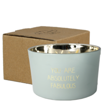Soy candle matt - You are absolutely fabulous - Minty Bamboo My Flame Lifestyle Soy candle matt - You are absolutely fabulous - Minty Bamboo