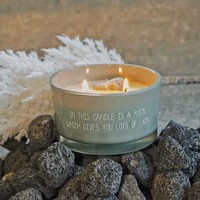 My Flame Lifestyle Soy candle - A rock which give you lots of luck - Minty Bamboo