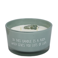 My Flame Lifestyle Soy candle - A rock which give you lots of luck - Minty Bamboo