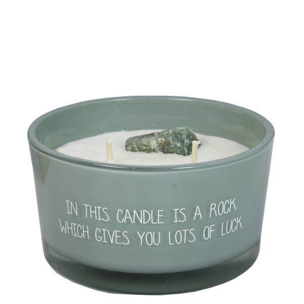 My Flame Lifestyle Soy candle - A rock which give you lots of luck - Minty Bamboo
