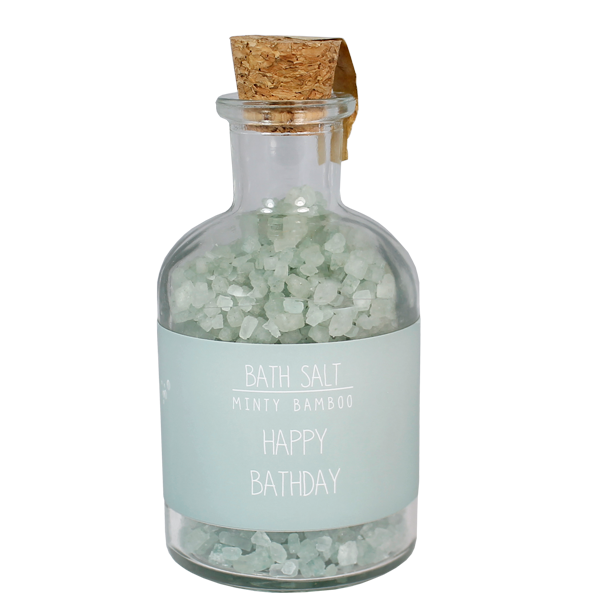 Bath  Salt - Happy Bathday - Minty Bamboo