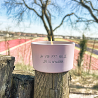 My Flame Lifestyle Outdoor candle - La vie est belle. Life is beautiful - Bella Citronella