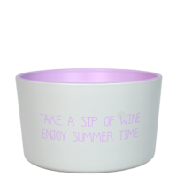 My Flame Lifestyle Outdoor candle - Take a sip of wine. Enjoy summer time. - Bella Citronella