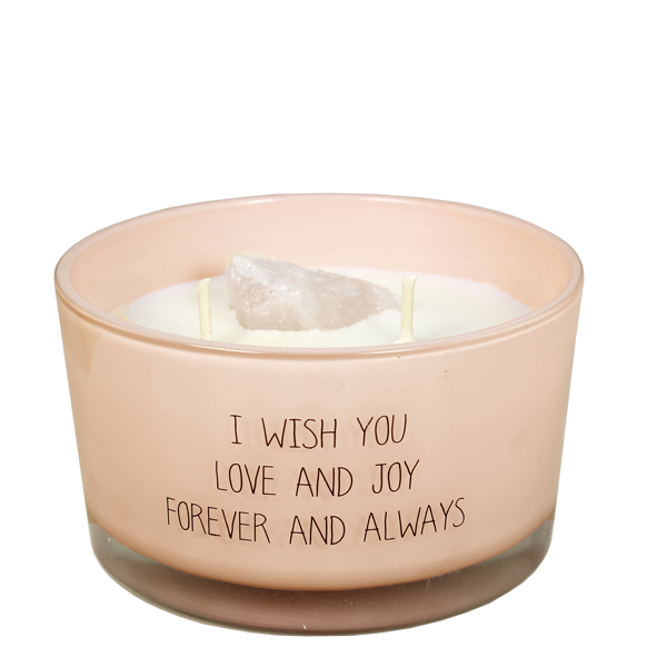 My Flame Lifestyle Soy candle -  I wish you love and joy forever and always - Green Tea Time