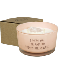 My Flame Lifestyle Soy candle -  I wish you love and joy forever and always - Green Tea Time