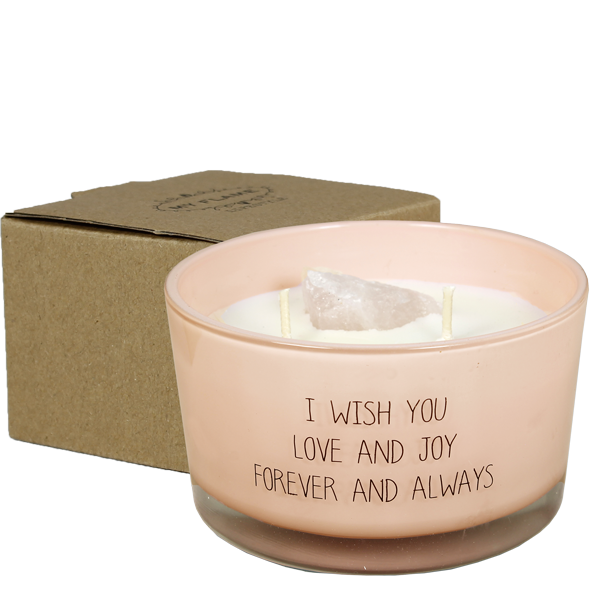 My Flame Lifestyle Soy candle -  I wish you love and joy forever and always - Green Tea Time