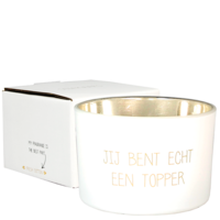 My Flame Lifestyle Soy candle - Jij bent echt een topper - Fresh Cotton